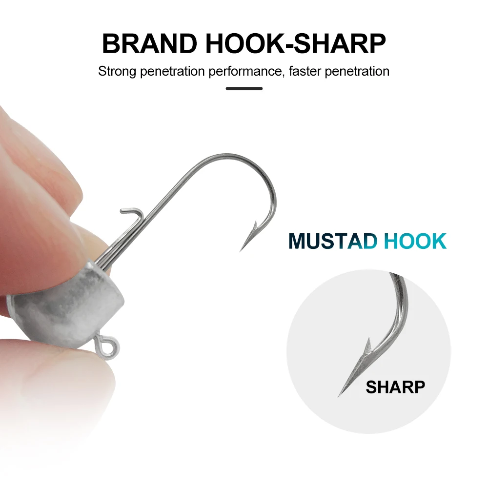 ESFISHING Pesca Ned Rig Hook Jig head 1.5g 2g 3g 5g 6g 10g 14g 18g Mustad Hooks for Soft Lure Fishing Tackle Free Shipping