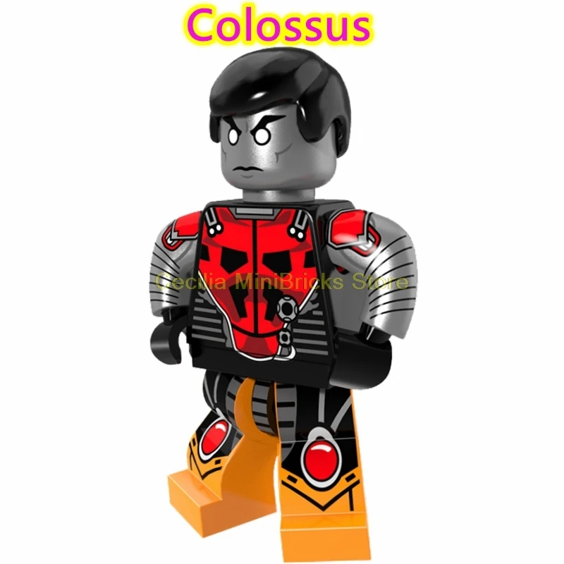Colossus X-men Марвел Росомаха Жан Грей проф X Магнето Apocalypse Rogue Thanos строительные блоки игрушки для детей - Цвет: Colossus