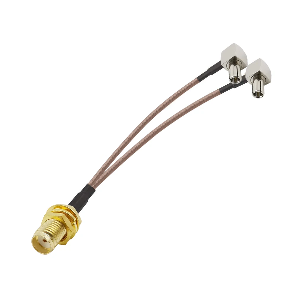 Разъем SMA -TS9 разъем Female/Y Type 2 X TS9 Male угловой разветвитель Сумматор RG316