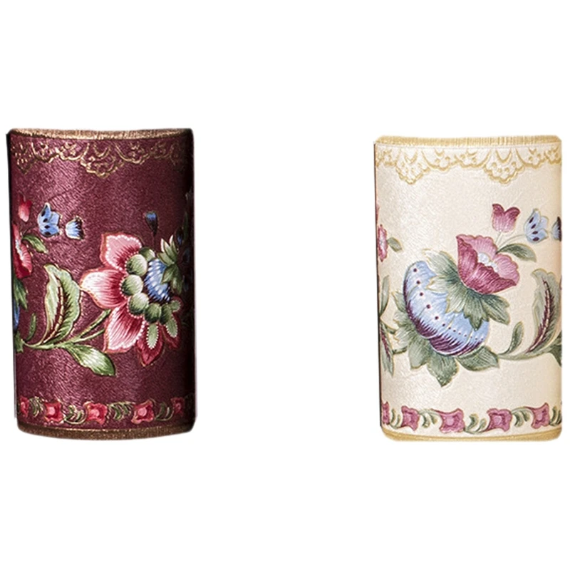 2 шт ПВХ самоклеющиеся обои границы линия талии 3D Цветочный узор комната ванная