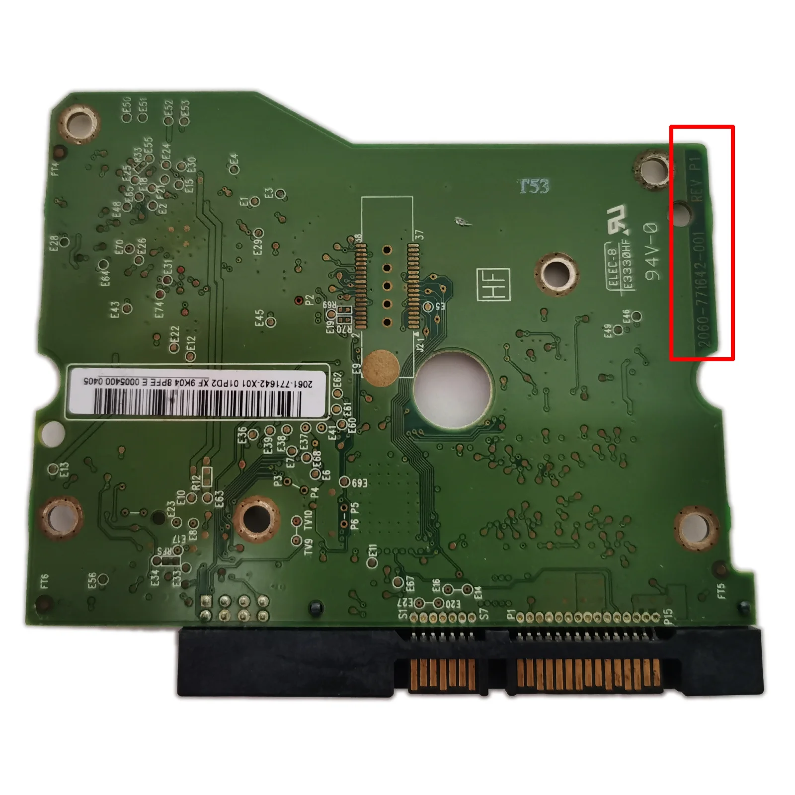 

HDD PCB logic board 2060-771642-001 000 002 003 REV P1 for WD 3.5 SATA hard drive WITHOUT BIOS chip repair data recovery