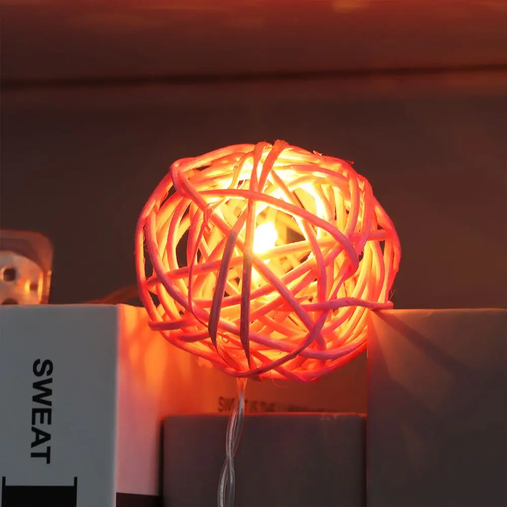 10 м вечерние ничное украшение рождественские праздничные Ротанговые шариковые