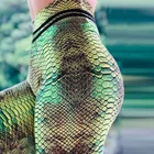 Женские леггинсы Ogilvy Mather, обтягивающие брюки с имитацией цифровой змеиной кожи, разноцветные леггинсы с высокой талией, 2020