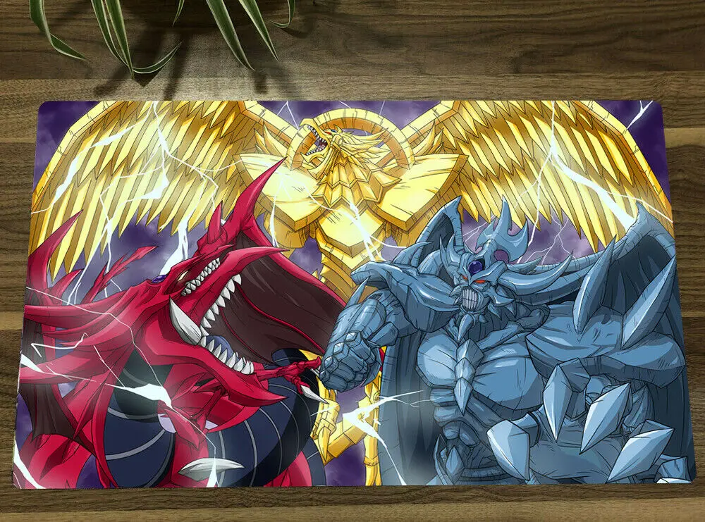 

YuGiOh Slifer The Sky Dragon Winged Dragon Of Ra Obelisk The Tormentor TCG Mat Trading Card Game CCG Playmat Mouse Pad & Bag