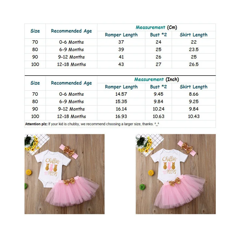 

New Cute Newborn Infant Baby Girls Bunny Romper Bow Princess Party Tulle Skirt Dress 3PCS Set Outfit+Headband Toddler Clothes