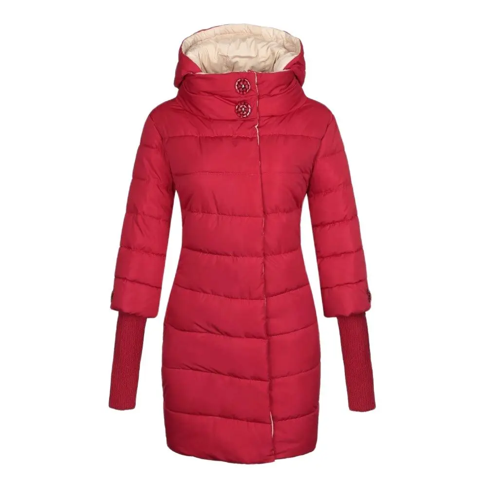 Winter Jacket Women High Collar Hooded Cotton-padded Parka Female Long Quilted Coat Plus Size 4XL Fashion Clothes 2021 Brand