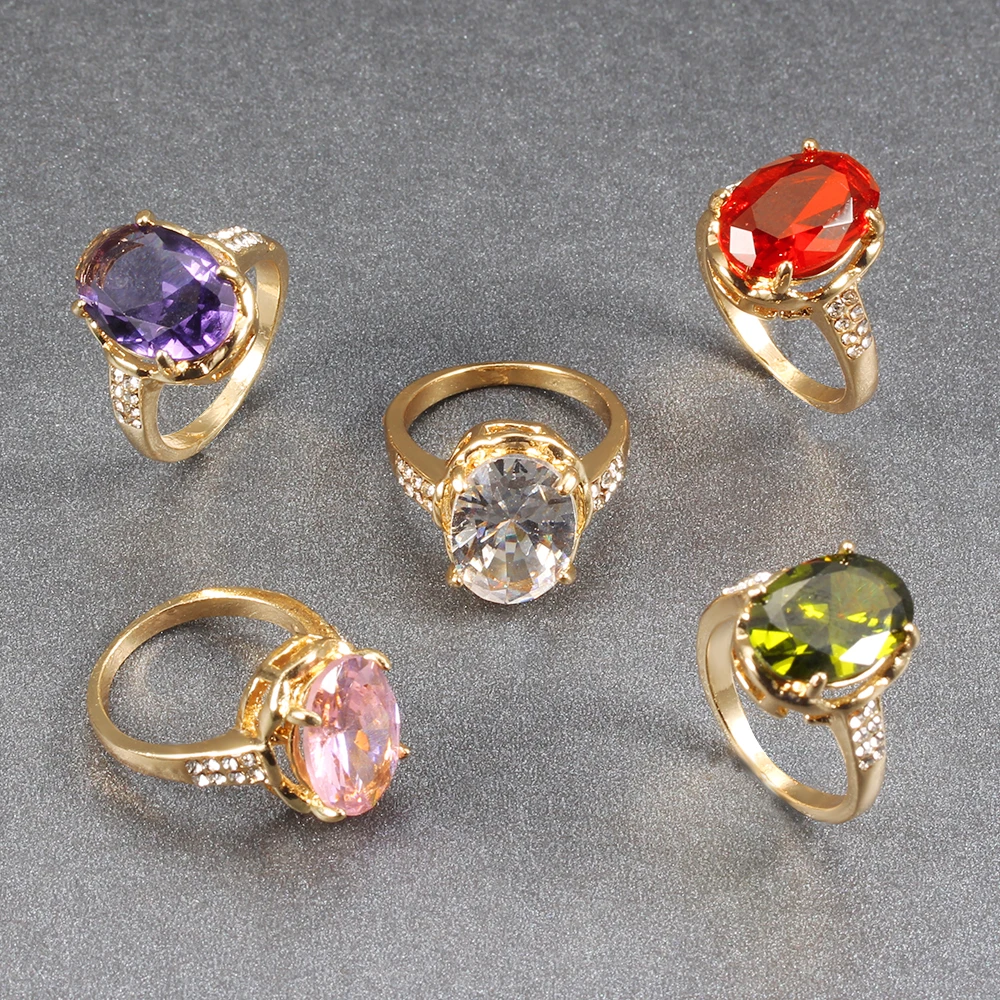 Обручальное кольцо с овальным фианитом модное великолепное качественное