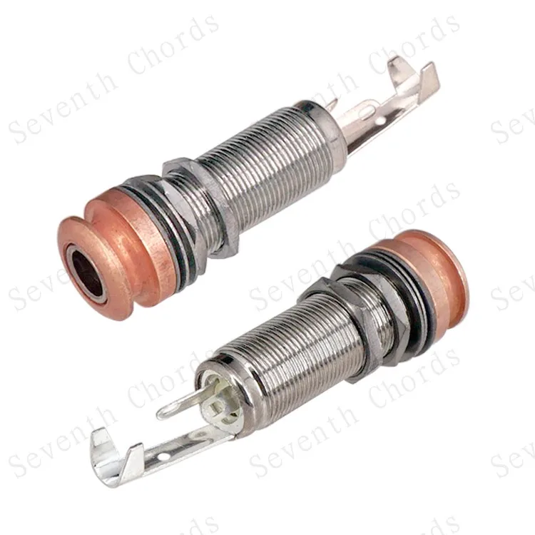 1/4 &quot6 35 мм латунные резьбовые цилиндр бас-гитара звукосниматель Endpin разъем