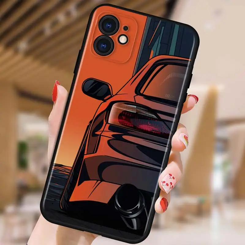

luxury cool sports car for Apple iPhone 12 Pro Max Mini 11 Pro XS Max X XR 6S 6 7 8 Plus 5S SE2020 Black Phone Case