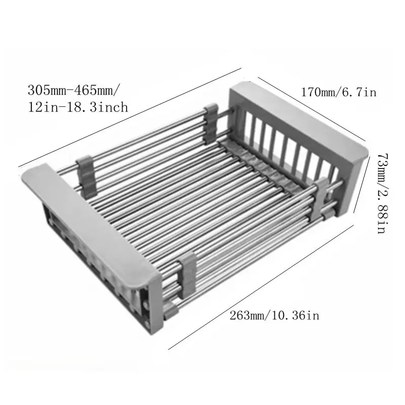 Многофункциональная полая корзина для мытья кухонной раковины бинауральная