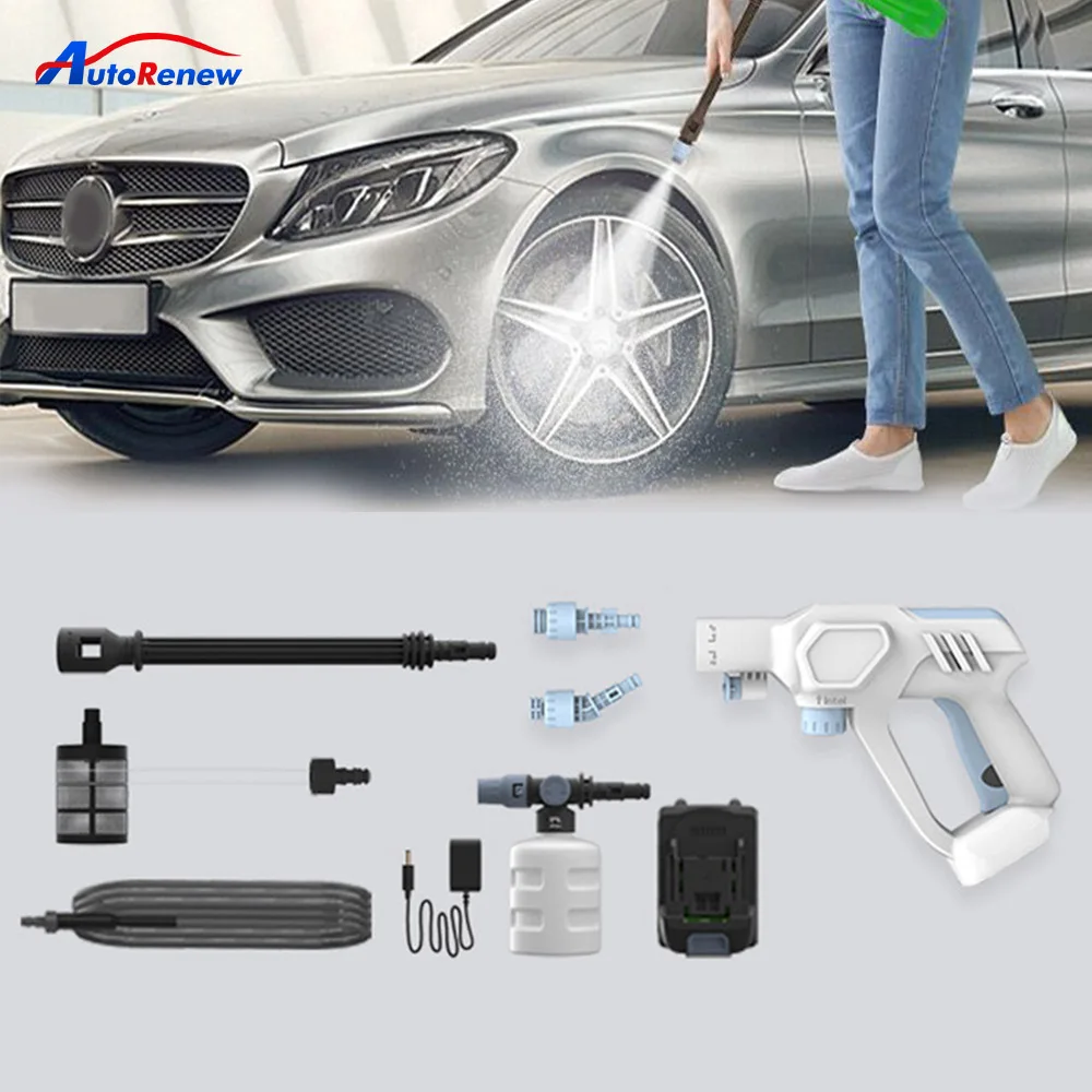 

High Pressure Cleaner Car Washer 45Bar 350W Water Spray Gun Portable High Pressure Washing Machine Pump for Makita 21V Battery