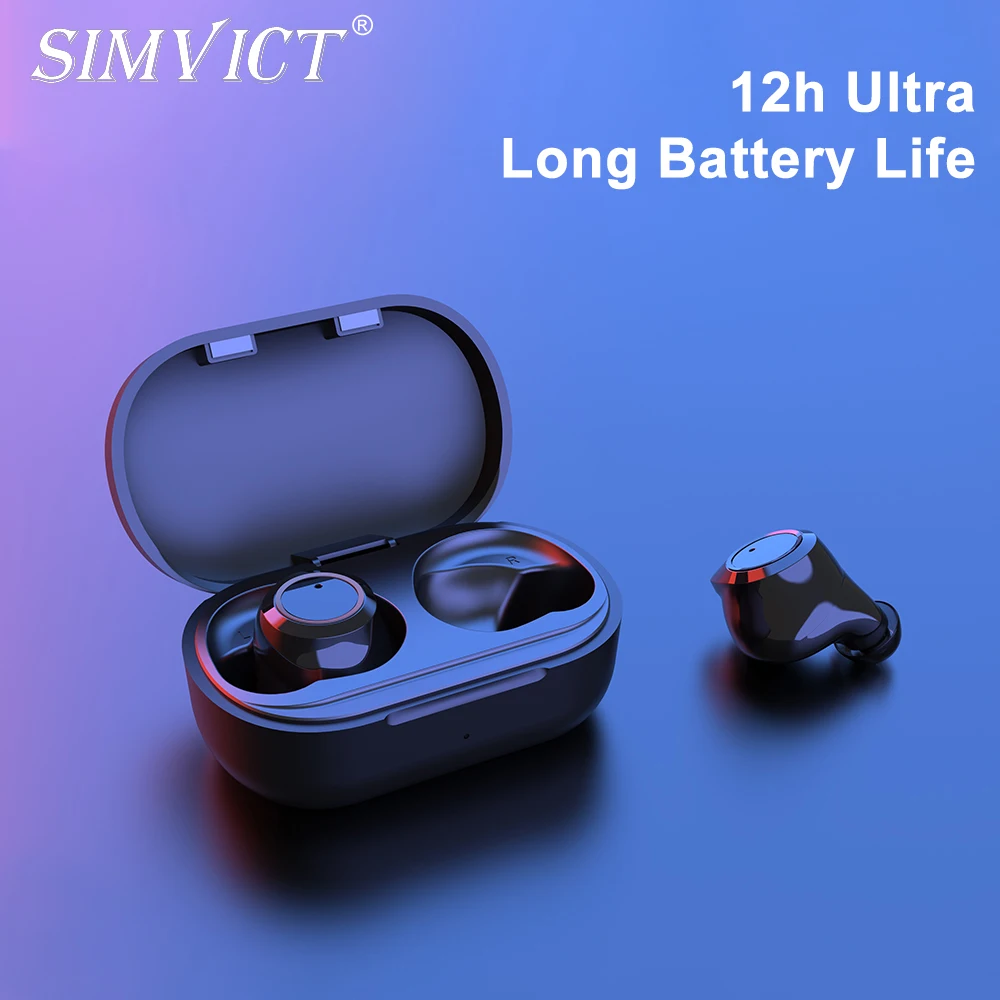 Simvict W6 TWS Wireless Bluetooth Earphone Stereo Earbuds Touch Control Headphones With Mic Noise Isolation | Электроника