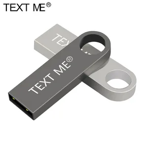 Металлический usb флеш-накопитель TEXT ME 100%, usb флеш-накопитель 2,0, 4 ГБ, 8 ГБ, 16 ГБ, 32 ГБ, флеш-накопитель 64 ГБ, usb