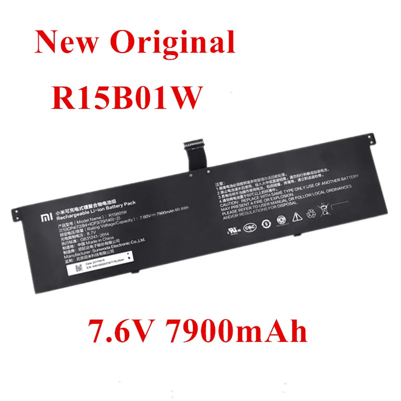 

Сменный литий-ионный аккумулятор для ноутбука Xiaomi Mi TM1701 171501-ak R15B01W PRO GTX 7,6 В 7900 мАч