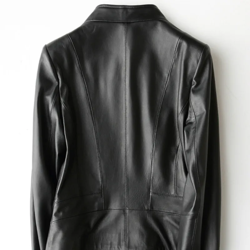 Spring and Autumn 2020 Real Sheepskin for Women Female Korean Motorcycle Genuine Leather Jacket 226 YY248