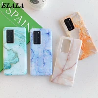 glossy granite stone marble texture cover for huawei p40 lite p30 p20 mate 30 20 pro fashion soft silicone funda protection case