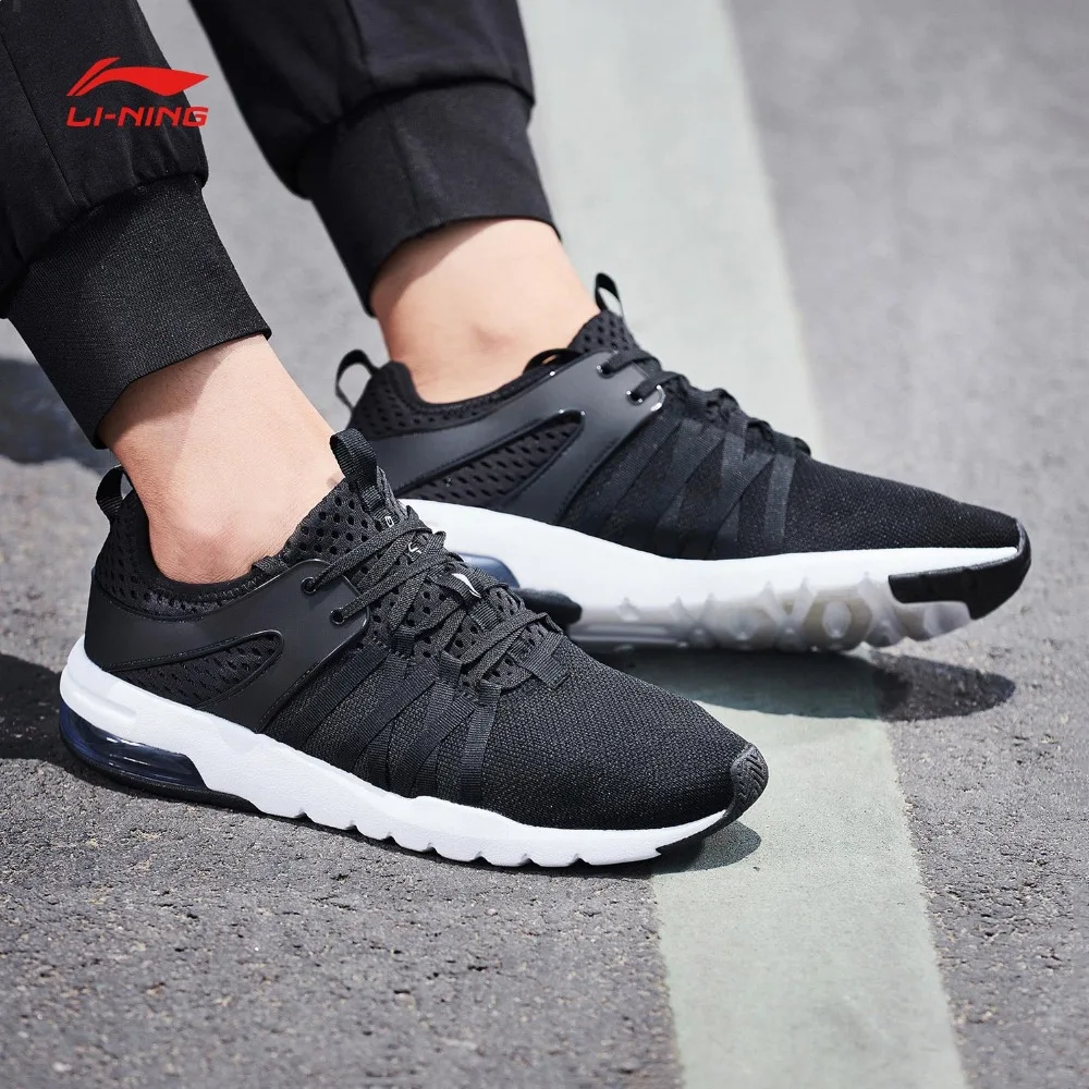 Li-Ning/Мужская дышащая прогулочная обувь; амортизирующие кроссовки с пузырьками; спортивная обувь для фитнеса и бега; AGCN107 SAMJ18