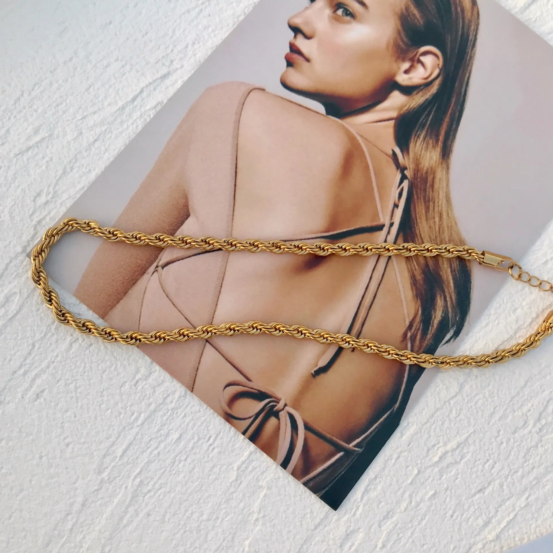 Повседневной жизни BEEKING универсальная модная позолоченная цепочка Веревка