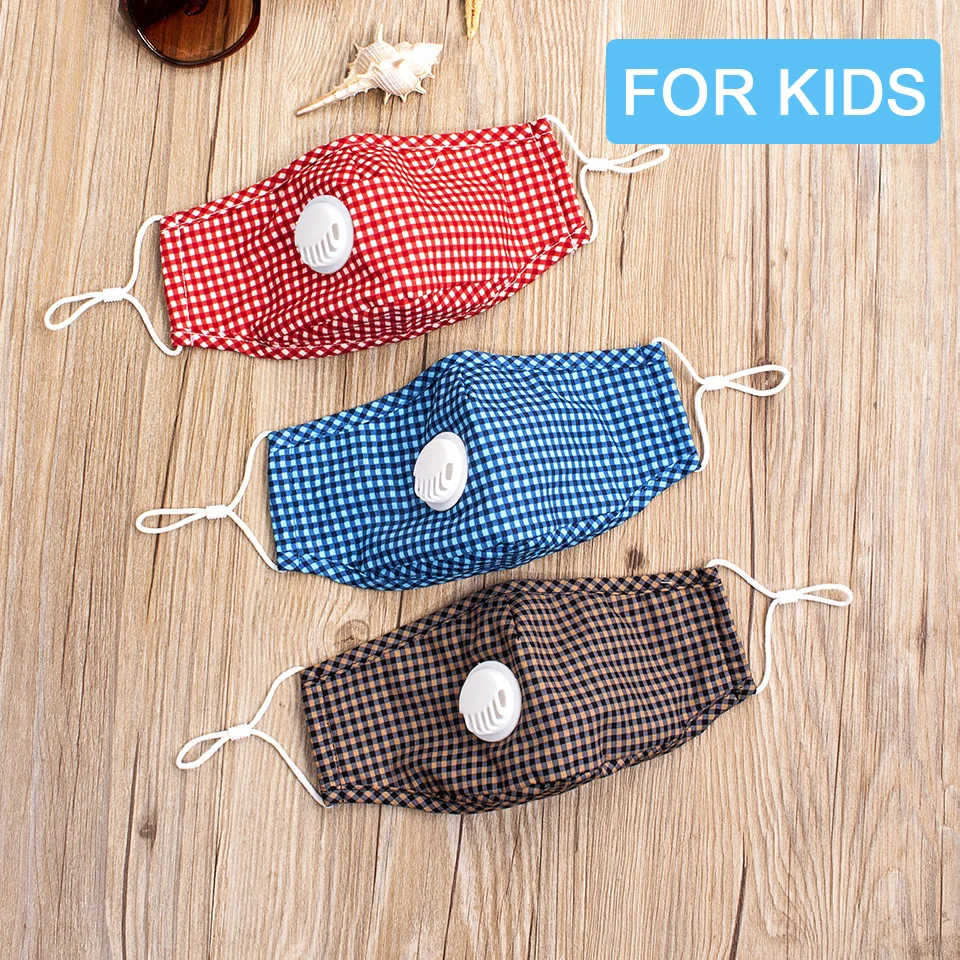 Детская маска с фильтрами пылезащитная моющаяся хлопковая из активированного