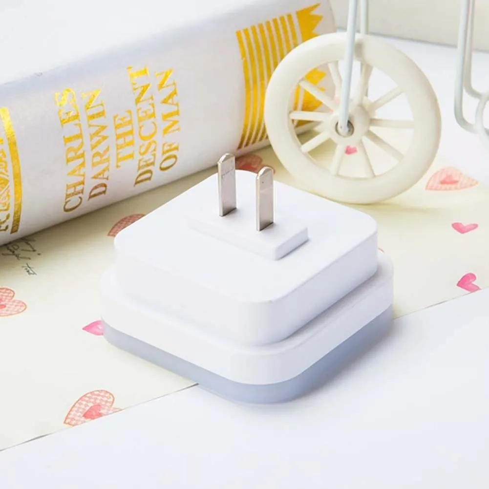Светодиодный ночной Светильник Сенсор Управление ЕС США Plug Новинка квадратный