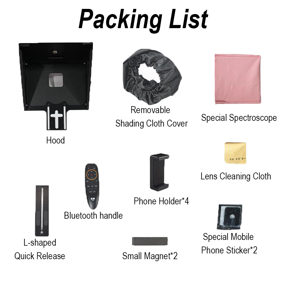 

YS-ZX5 Plus Mobile Phone SLR Camera Portable Teleprompter for Vlog 6 inch Smartphone Video interview live Shooting Prompter