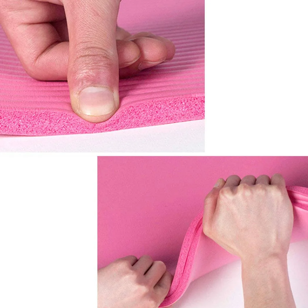 Коврик для йоги 15 мм толстый нескользящий дышащий эластичный занятий спортом в