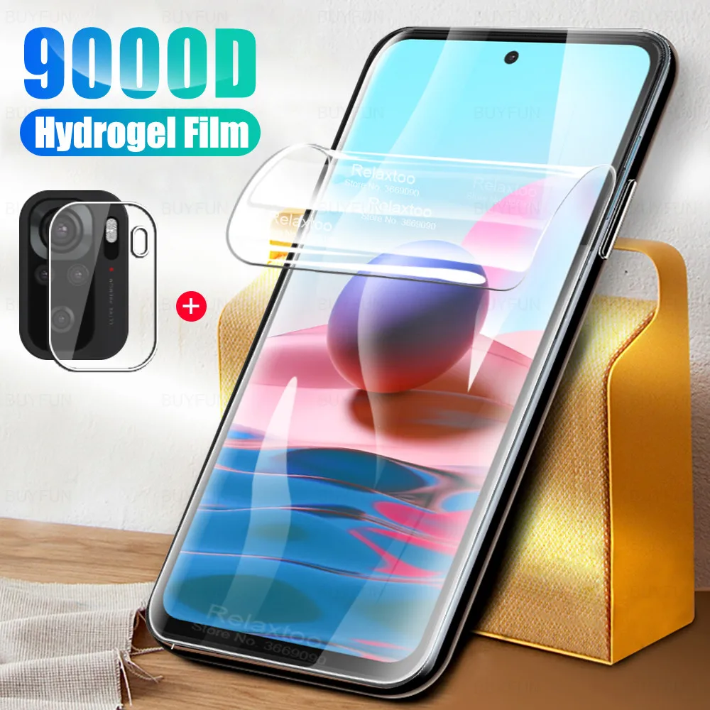 

Защитная пленка для экрана и камеры redmi note 10 pro, 10s, Гидрогелевая