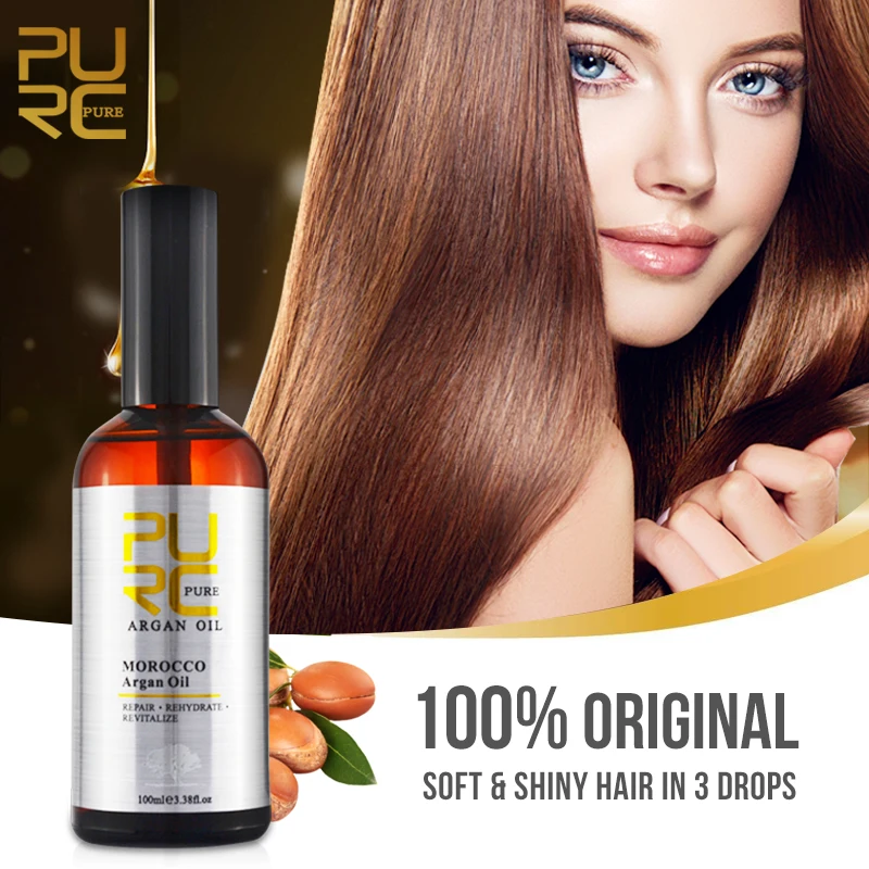 Чистое марокканское масло для волос аргановое мягкие блестящие волосы