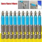 3510 шт. 50 мм PH2 крестовая головка отвертка Биты ручные инструменты Нескользящие электрические шестигранный хвостовик магнитные случайные цвета