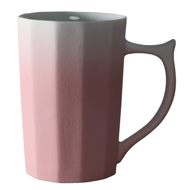 

Luxury Gifts Creative Big Mugs Ceramic Coffee Travel Color Changing Cups Nordic Style Tazas Para Cafe Espresso Mug Couple EA60MK