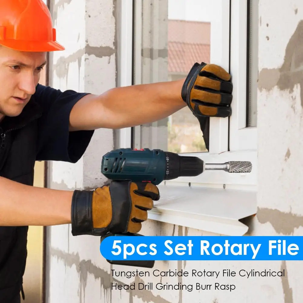5 шт./компл. роторная пилка карбида роторные пилки цилиндрическая головка дерево
