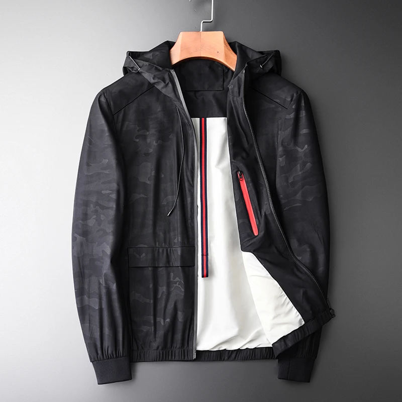 Мужская куртка Minglu роскошные камуфляжные куртки с капюшоном и принтом для мужчин