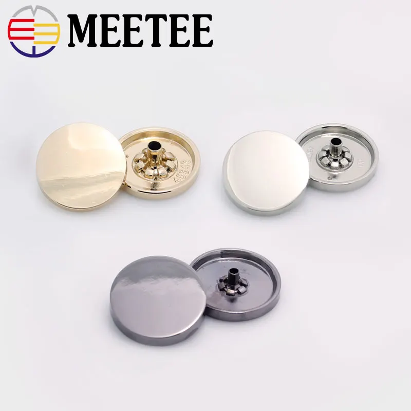 10 комплектов экологичные плоские металлические кнопки пальто костюмы шитье