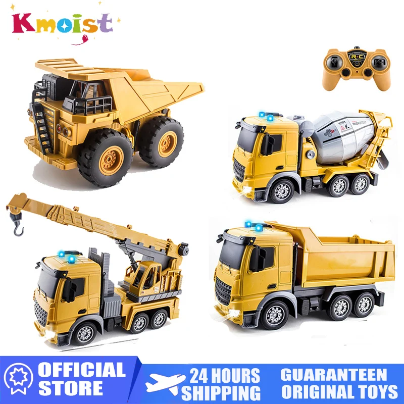 

RC Car Bulldozer Caterpillar 1:24 2.4G 6 Channels Remote Control Engineering Truck Excavator Vehicle Dumper Toys for Kids Boys