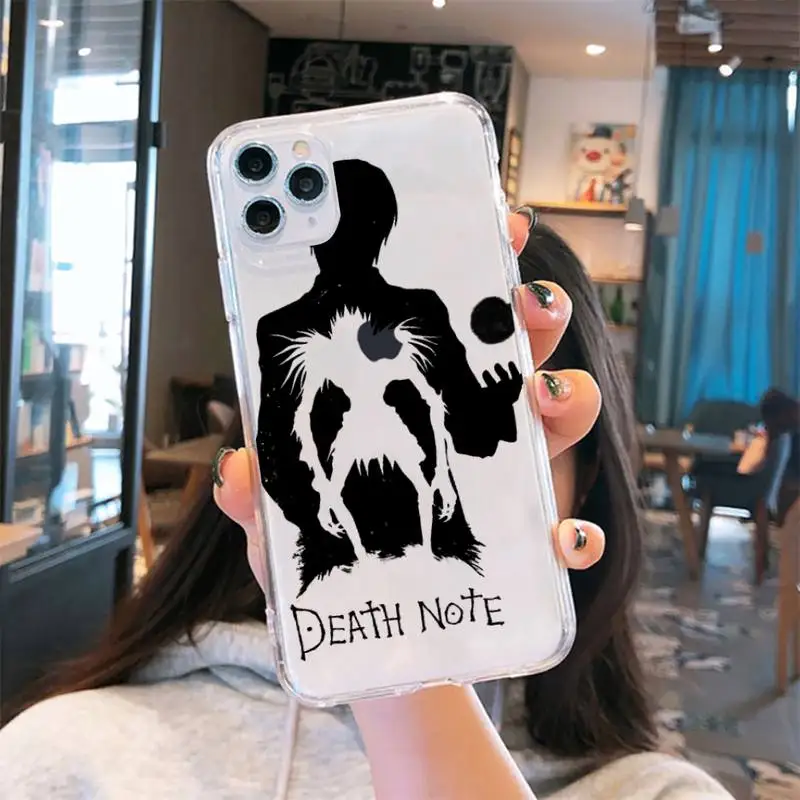 

Death Note Ryuk Suspense comics Phone Case Transparent for iPhone 6 7 8 11 12 s mini pro X XS XR MAX Plus