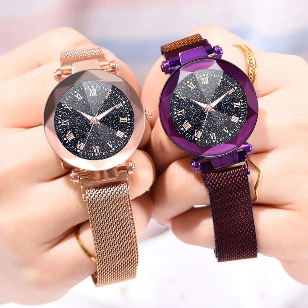 

Roman Numerals Mesh Watches Women 2019 Women's Classic Stainless Steel Wrist Watch Bracelet Watches Femme Gift Clock Saat