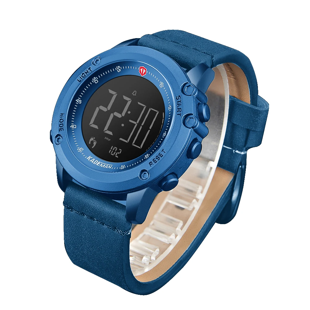 Часы наручные KADEMAN мужские с кожаным ремешком люксовые брендовые