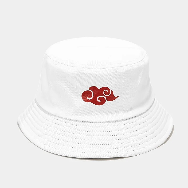 

Printed Bucket Hat Red Lucky Cloud Women Men Bucket Cap Flat Visor Hat Travel Sun Hat
