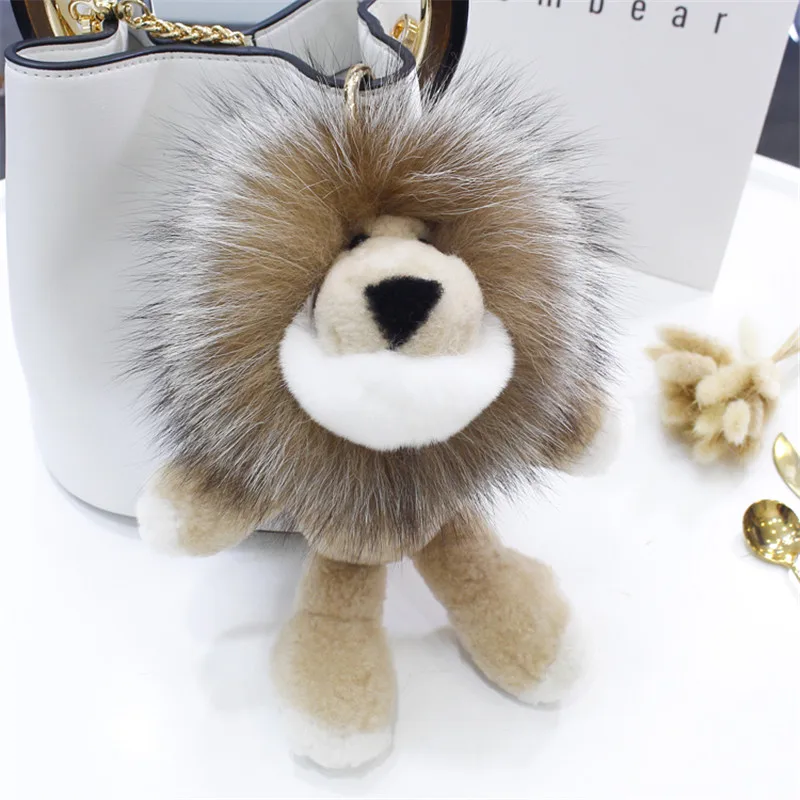Кулон в виде меха лисы Маленькая подвеска льва из австрийской шерсти мешочек