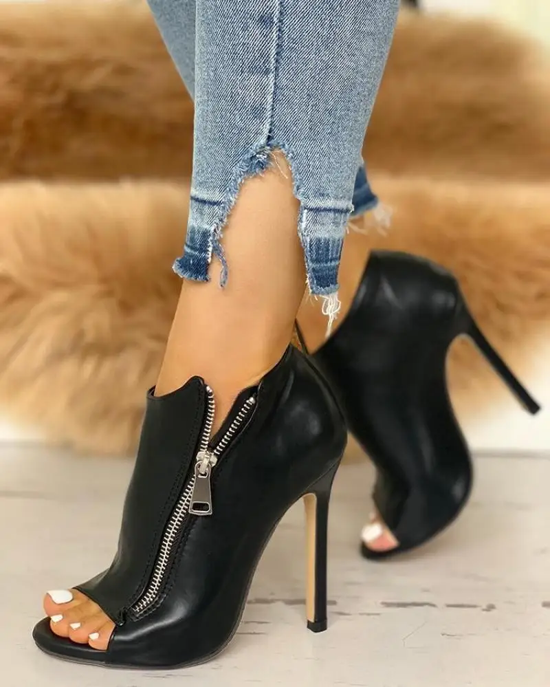 

2021 New Women Pumps Spring Fall Office Shoes Breathable Hollow Out Square Heel Boots Woman Platform Heels Party Wedding Shoes