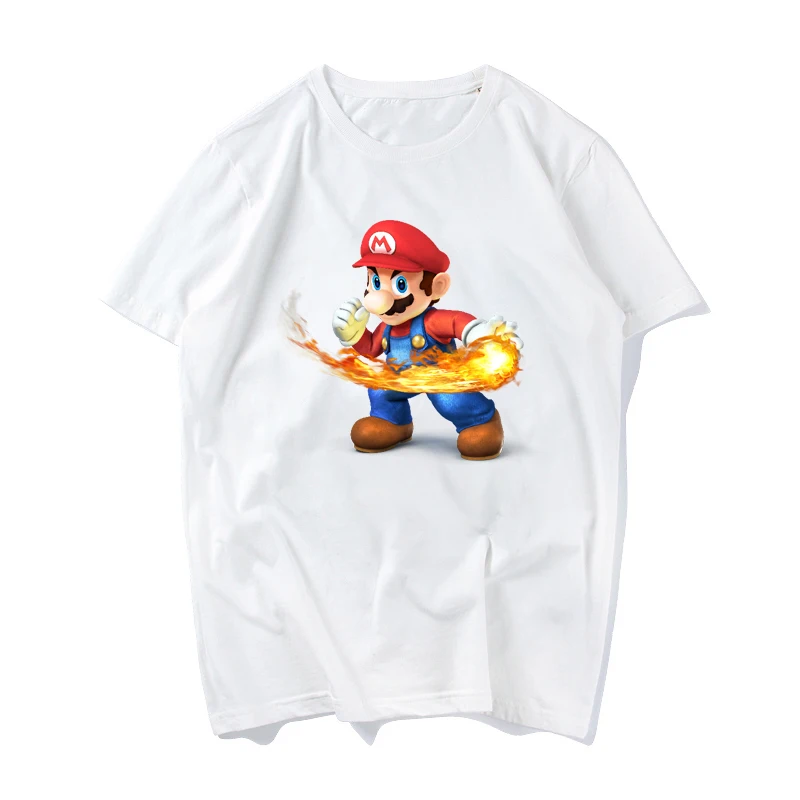 Футболка с Супер Марио Мужская и женская футболка детская Мягкий Летний топ