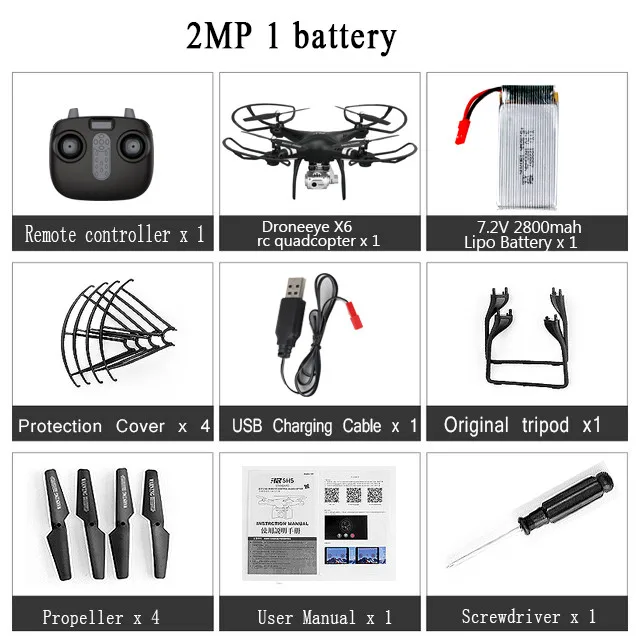 Black 2MP 1Battery Радиоуправляемый Дрон Квадрокоптер с 1080P Wifi FPV Вертолет камеры 20-25 мин Время полета Профессиональный Дрон 720p Квадрокоптер Дрон - Цвет: Black 2MP 1Battery