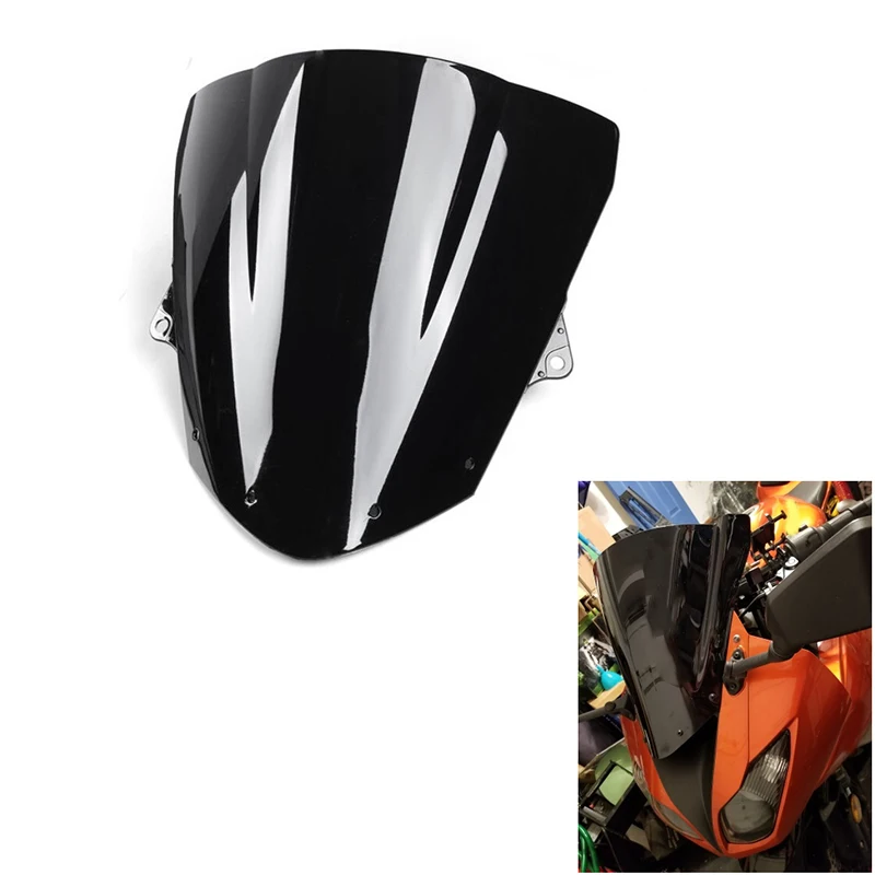 Лобовое стекло мотоцикла WindSn Double Bubble для Kawasaki ZX6R 09 14 ZX10R 08 13| |