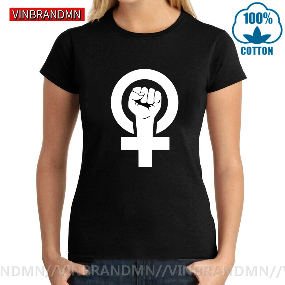 

Vinbrandmn Летняя женская футболка Феминистская футболка хлопковая футболка с короткими рукавами женские футболки для девочек феминизм футбол...