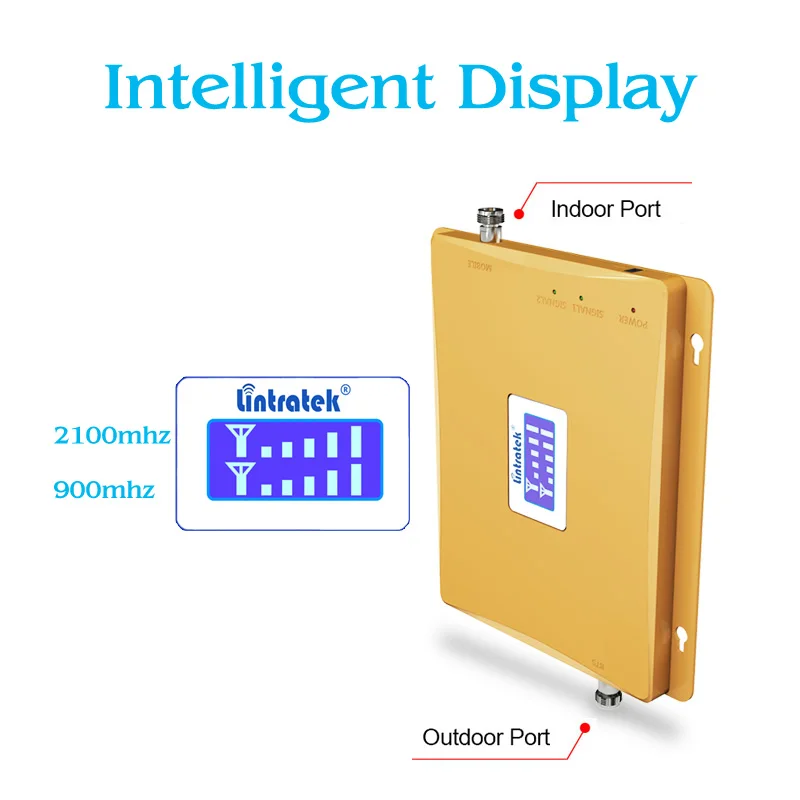 Lintratek Repetidor Celular LCD дисплей GSM 850 3G 2100 двухдиапазонный 65dBm мобильный телефон