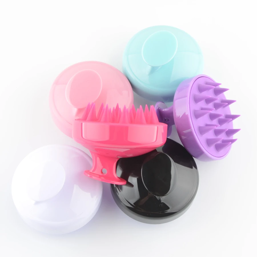 Массажная щетка для головы шампунь 10 цветов мягкий силиконовый массажер зубов