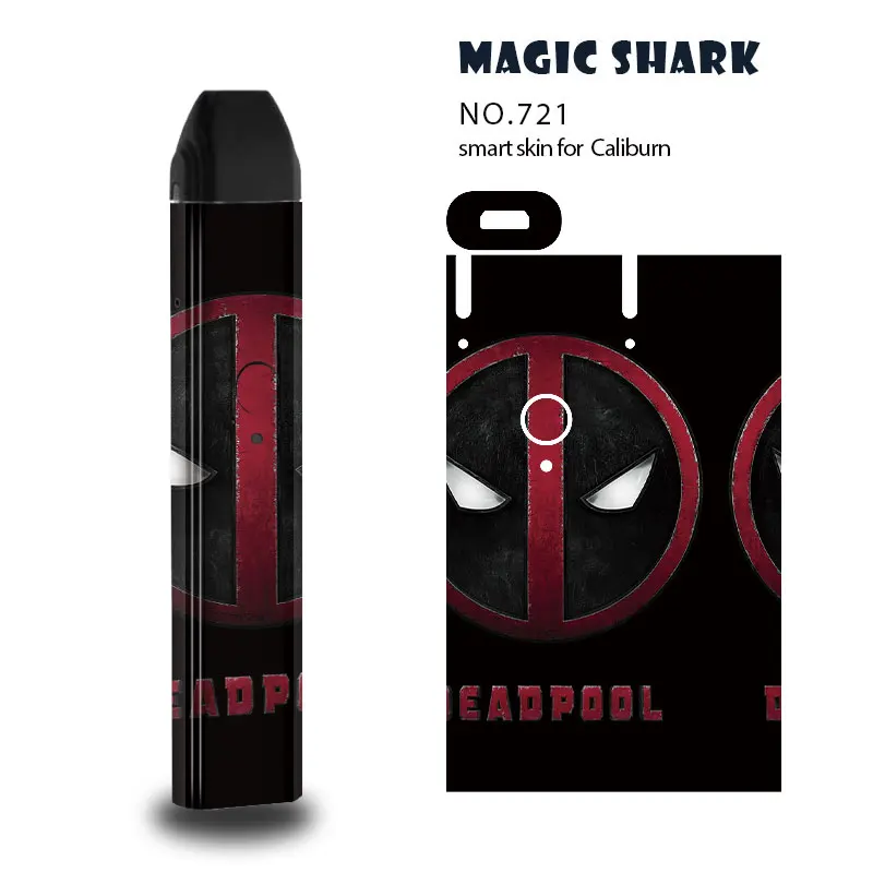 Magic Shark Doom Martian Volcanic Deadpool Smoke Batman Skin Case Обложка пленка наклейка для Uwell Caliburn 718-730 |