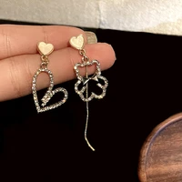 asymmetric hollow love bear long tassel earrings korean temperament ins 2022 new trend earrings exquisite women jewelry earrring