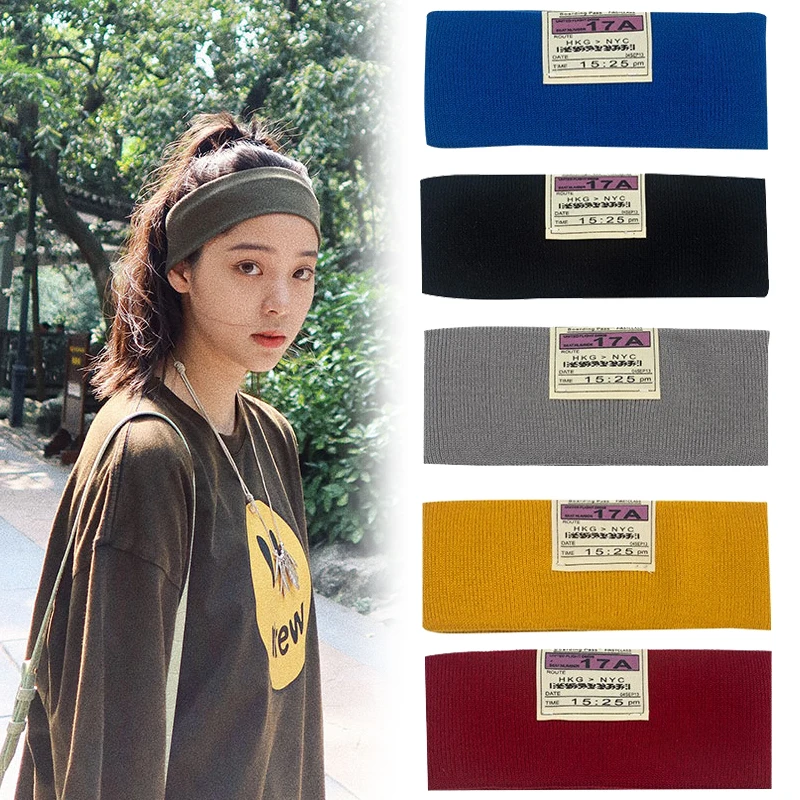 

1PCS Knitted High Quality Yoga Hair Bands Sport Elastic Headbands Sports Yoga Accessory Dance Biker Wide Headband Stretch Ribbon