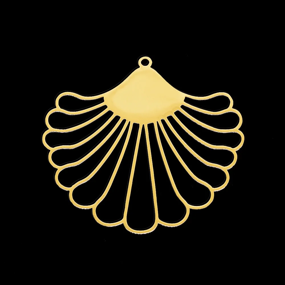 5pcs/lot 100% Stainless Steel 40mm Fan-shaped DIY Earring Pendant Charm Wholesale Custom Charms Finding Supplies Factory Prices |